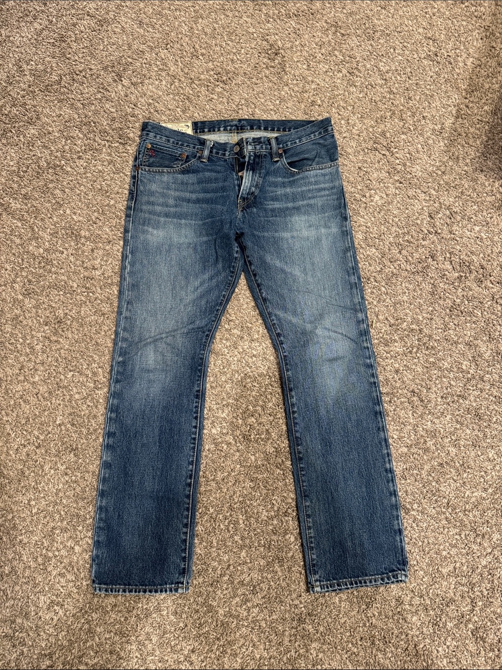 Polo by Ralph Lauren Men's Faded Blue Slim Straight Jeans